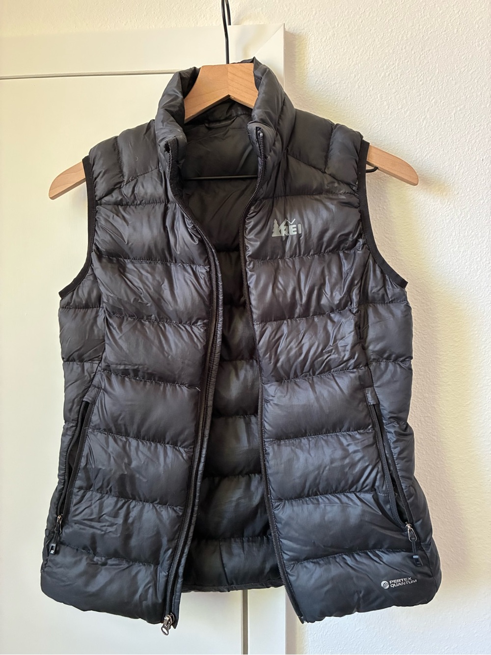 REI Black Quilted Packable Down Vest